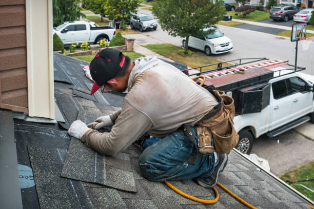 Professional Flat Roof Repair technician working in Gibson, NC